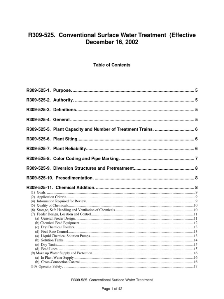 Conventional Surface Water Treatment PDF Water Purification