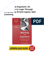 Meaning and Argument An Introduction To PDF