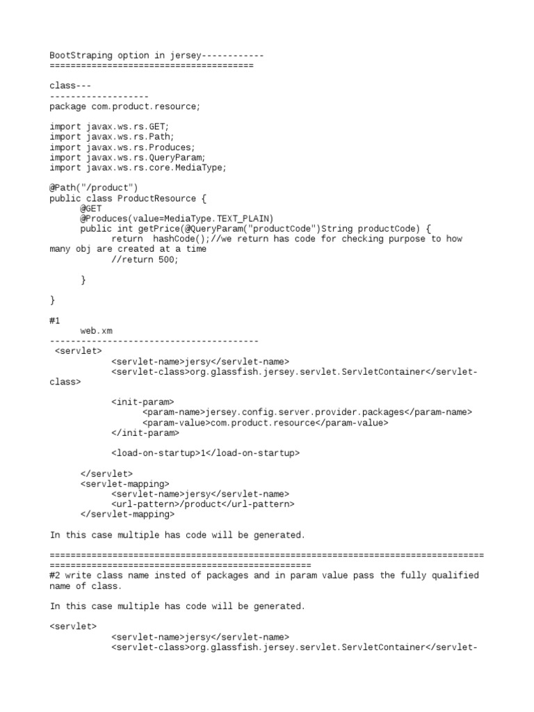 Bootstraping Option In Jersey Txt Information Technology Management Software Development