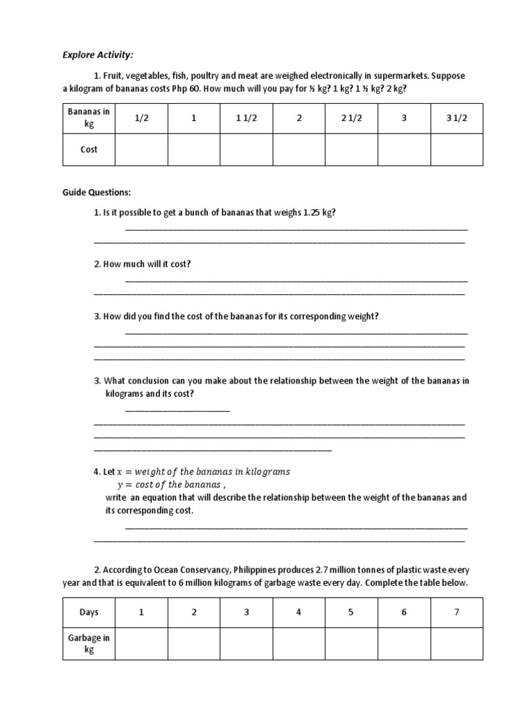 Worksheet | PDF