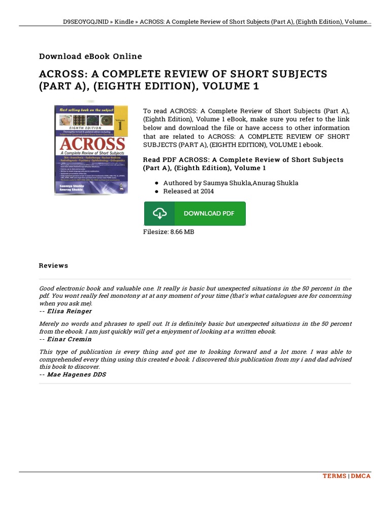 ACROSS: Review of Short Subjects Vol 1 | PDF | E Books | Written ...