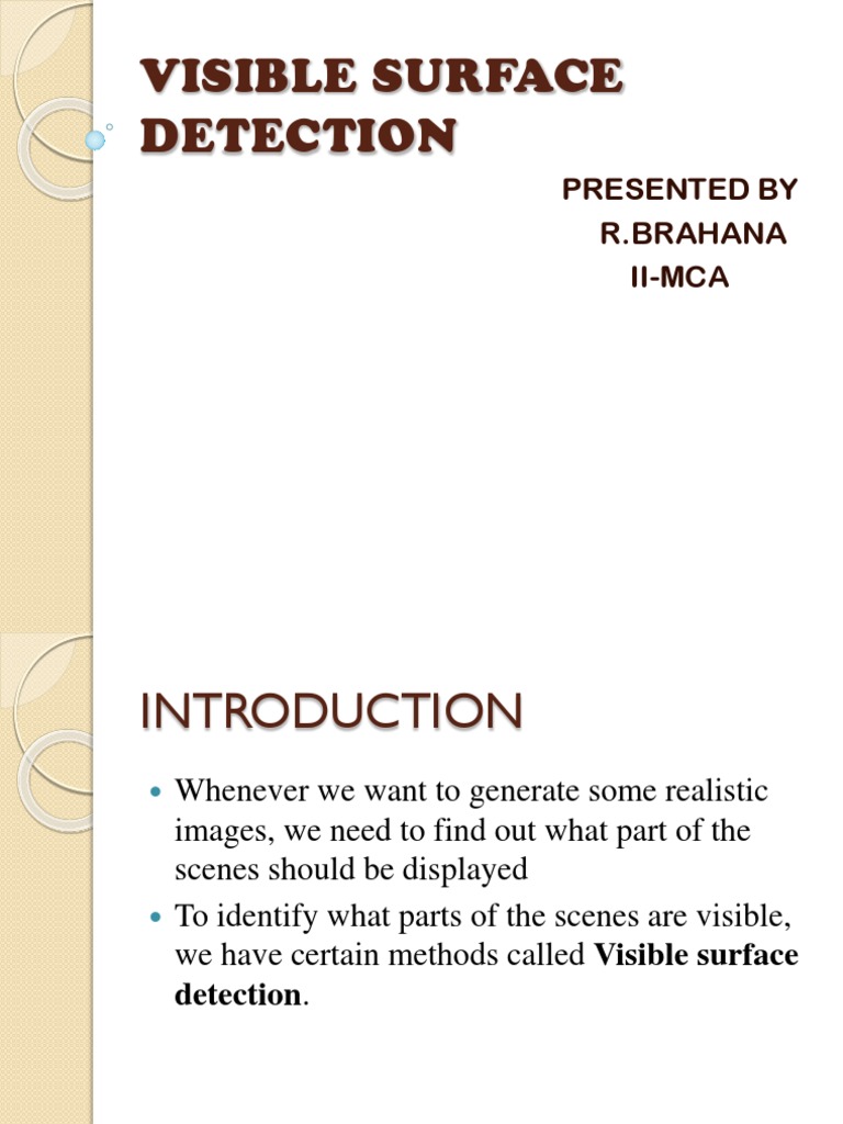 Visible Surface Detection Methods | PDF | Imaging | Graphics