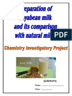 Preparation of Soybean Milk Its Comparison With Natural Milk