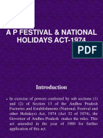 AP Festival and Holiday Act 1974 With Amendment of 1980.