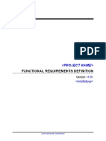 CDC UP Functional Requirements Definition Template