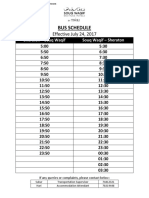 Bus Schedule - Sheraton (Effective July 23, 2017)