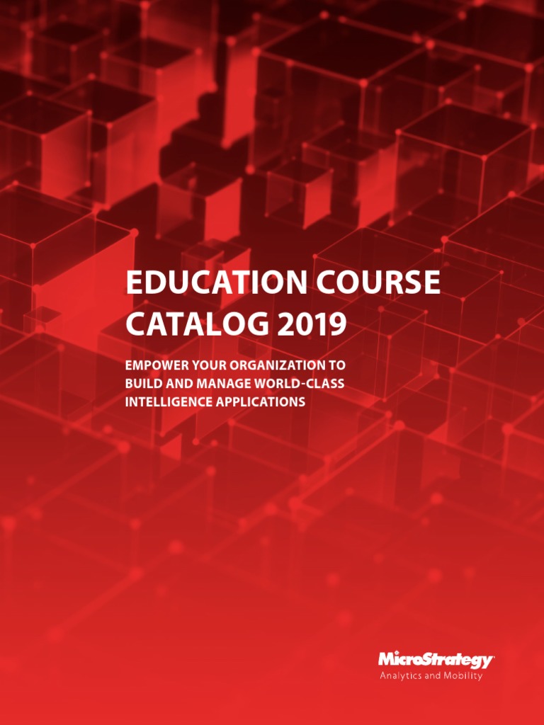 MicroStrategy Education Course Catalog PDF Analytics Programmer
