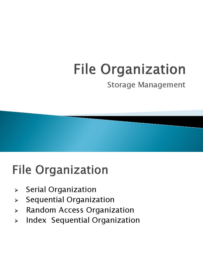 File Organization DBMS in Power Point PDF