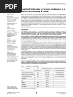 Treatment technology of WW in breweer