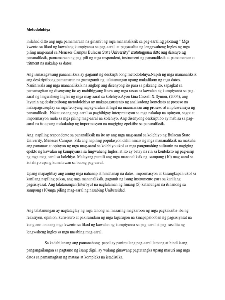 Metodolohiya | PDF