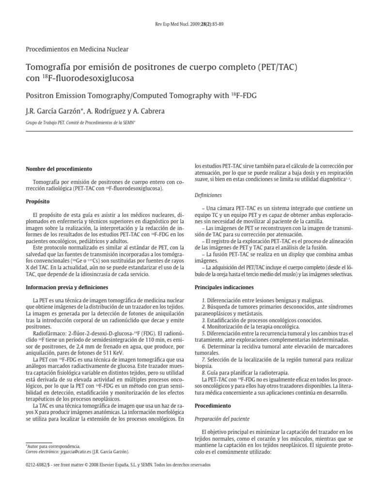 Pet CT Cuerpo Completo PDF | PDF | Ct Scan | Tomografía de emisión de ...