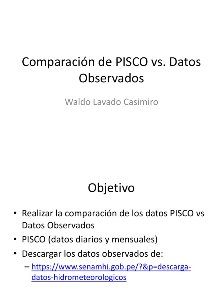 Comparación de PISCO Vs | PDF | Ciencias de la Tierra | Geografía Física