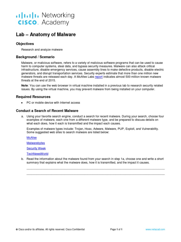 Malware Analysis Lab Guide | PDF | Computers