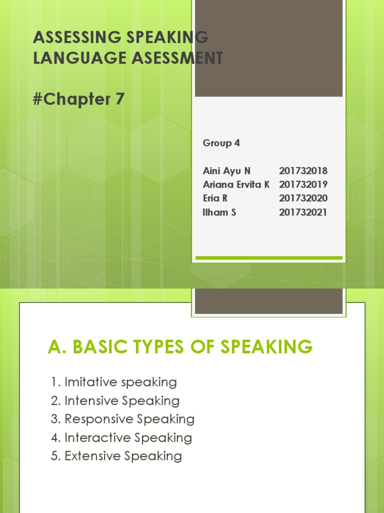 of Language Assessment 2 | PDF | Stress (Linguistics) | Speech