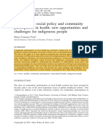 Torri. Multicultural Social Policy and Communityparticipation in Health - New Opportunities Andchallenges For Indigenous People PDF