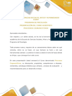 Presentación Curso Procesos Cognoscitivos PDF