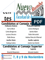 Candidatos Lista 10 Nuevo Rumbo