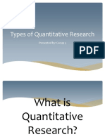 Types of Quantitative Research With Seatwork
