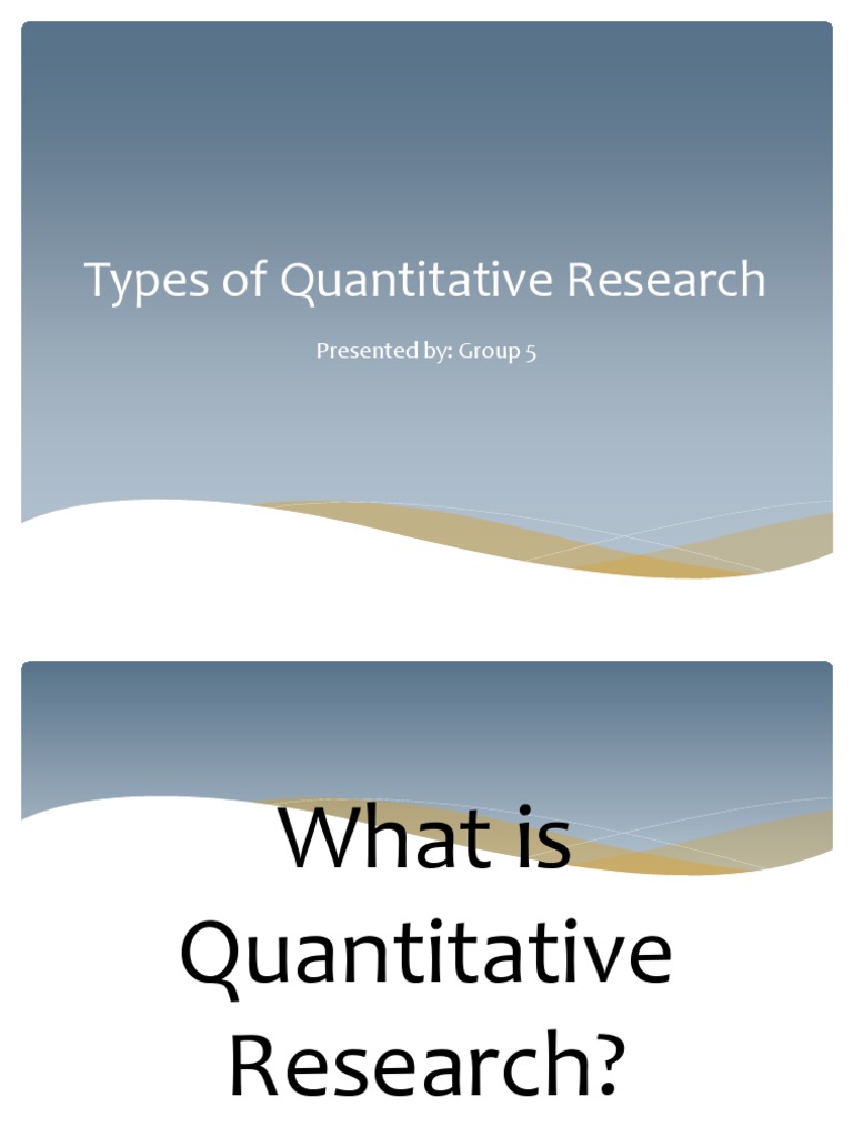 Types of Quantitative Research With Seatwork | PDF | Statistics ...