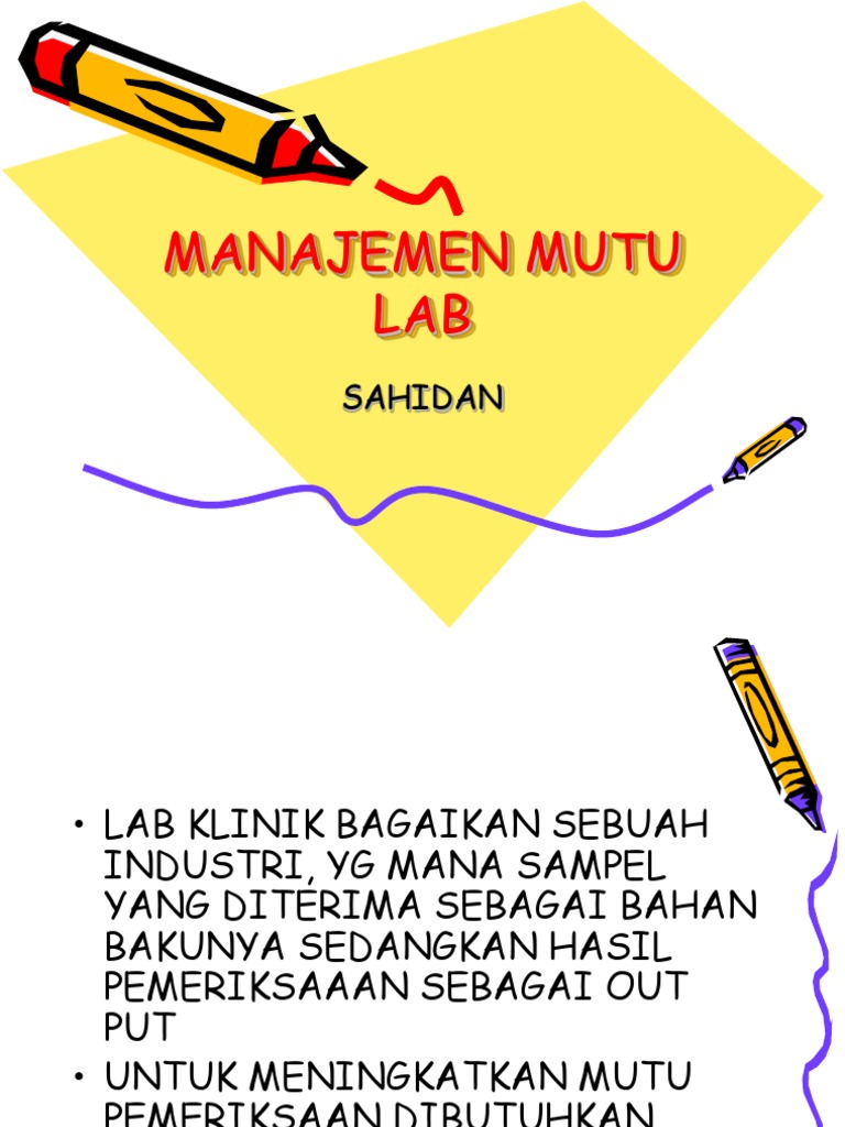 Manajemen Mutu Laboratorium Klinik | PDF | Teknologi & Rekayasa
