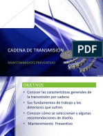 Mantenimiento Preventivo Cadena de Transmisión 