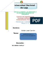 Matriz Evaluacion de Riesgos