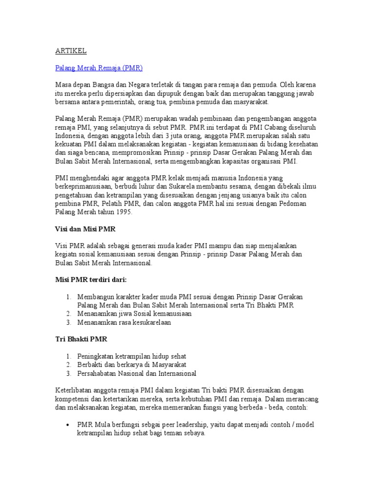 Contoh Formulir Pendaftaran Anggota Pmr - Simak Gambar Berikut