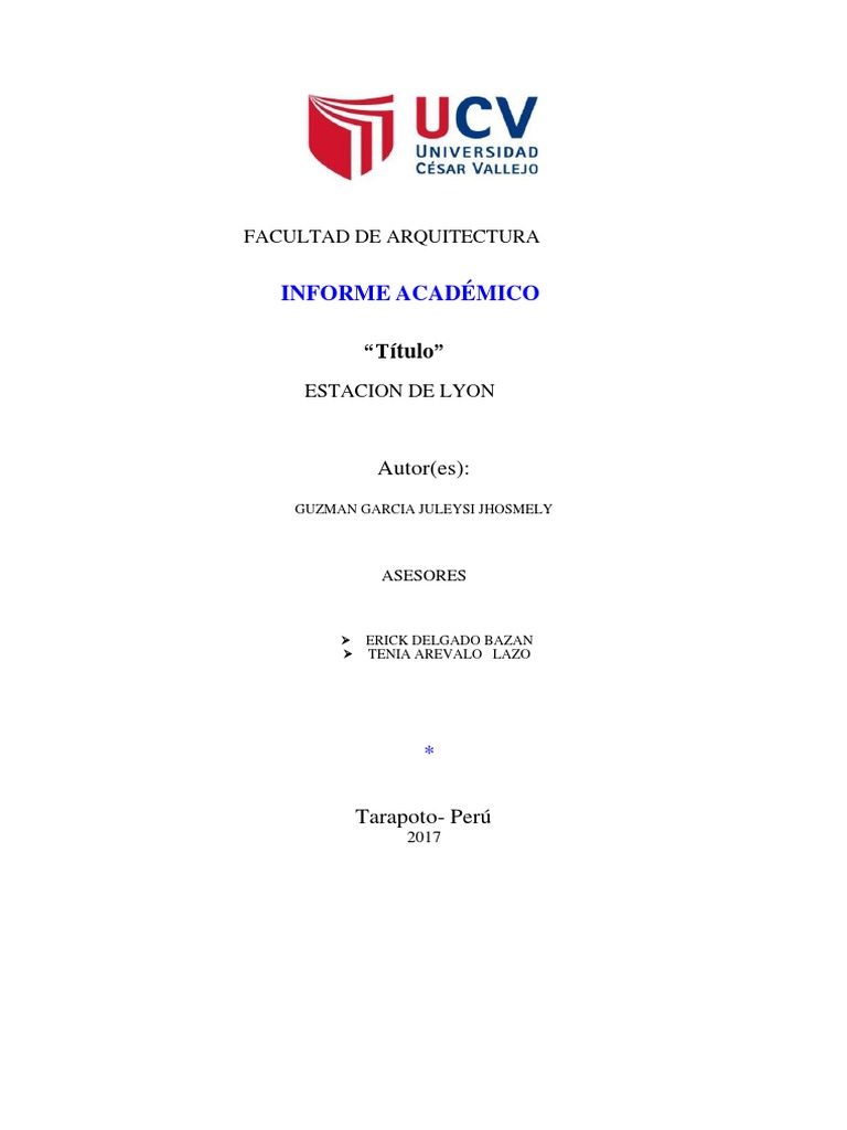 Carátula de Informe Académico | PDF
