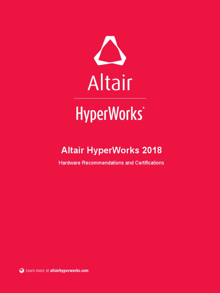 Hyperworks 2018 Hardware Recommendations and Certifications | PDF ...