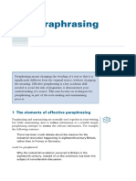 Paraphrasing (Academic Writing A Handbook For Intl Students)