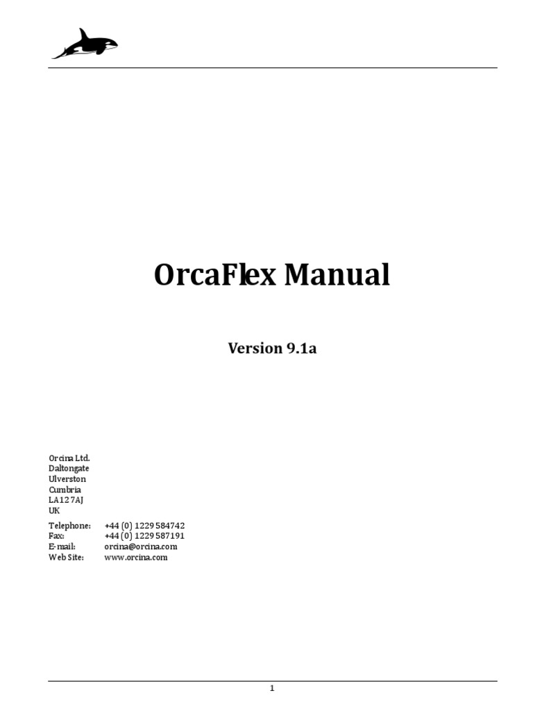 Orcaflex Manual PDF | PDF | Usb | Menu (Computing)