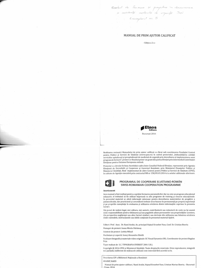 Manual De Prim Ajutor Calificat Editia 2016 Pdf