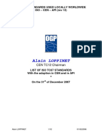 ISO - CEN - API Comparison PDF