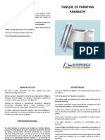 Manual TANQUE DE PARAFINA PARABATH Espanol PDF