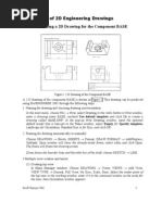 Creating A 2D Drawing For The Component BASE: Generation of 2D Engineering Drawings