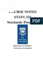 Course Notes Stochastic Processes - Auckland