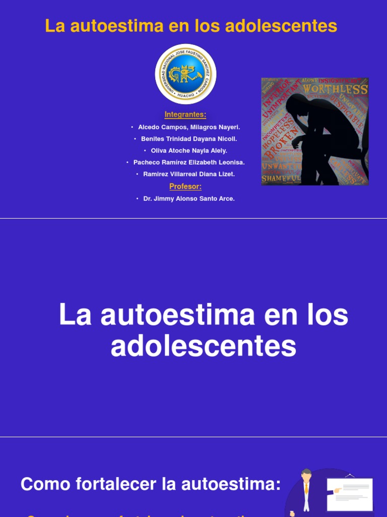 La Autoestima en Los Adolescentes | PDF | Relaciones personales ...