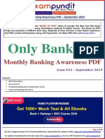 Only Banking Monthly Banking Awareness PDF September 2019 PDF