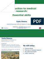 EQUATOR Medical Research Skills Introduction Iveta Simera