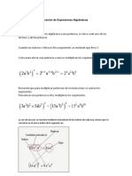 Potenciación y Radicación de Expresiones Algebraicas