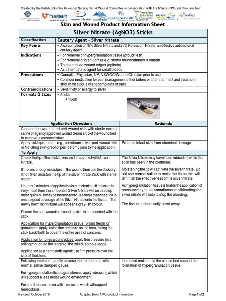 Silver Nitrate 4 PDF Hemostasis Wound