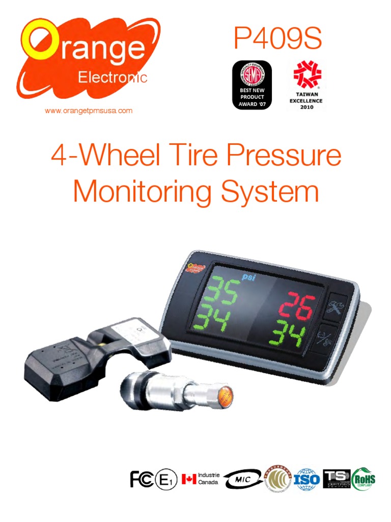 Passenger Car TPMS P409S Manual PDF Safety Land Transport