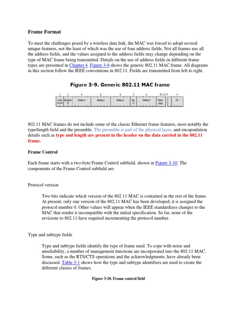 802.11 Frame Structure and Addressing | PDF | Ieee 802.11 | Wireless Lan