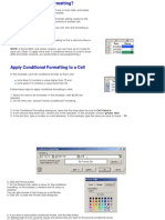 Excel Conditional Formatting