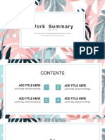 Fresh Pink Work Summary-WPS Office