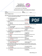 4th Quarter Examination Test in Media and Information Literacy