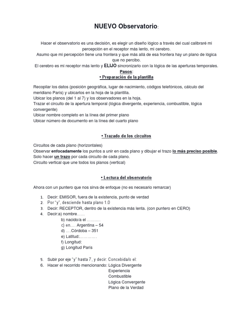 Guía para Crear un Observatorio Lógico | PDF | Longitud