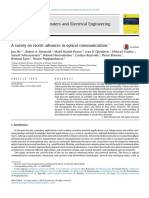 A survey on recent advances in optical communications