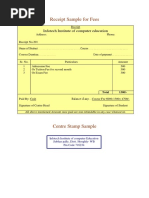 School Fee Receipt Sample | PDF