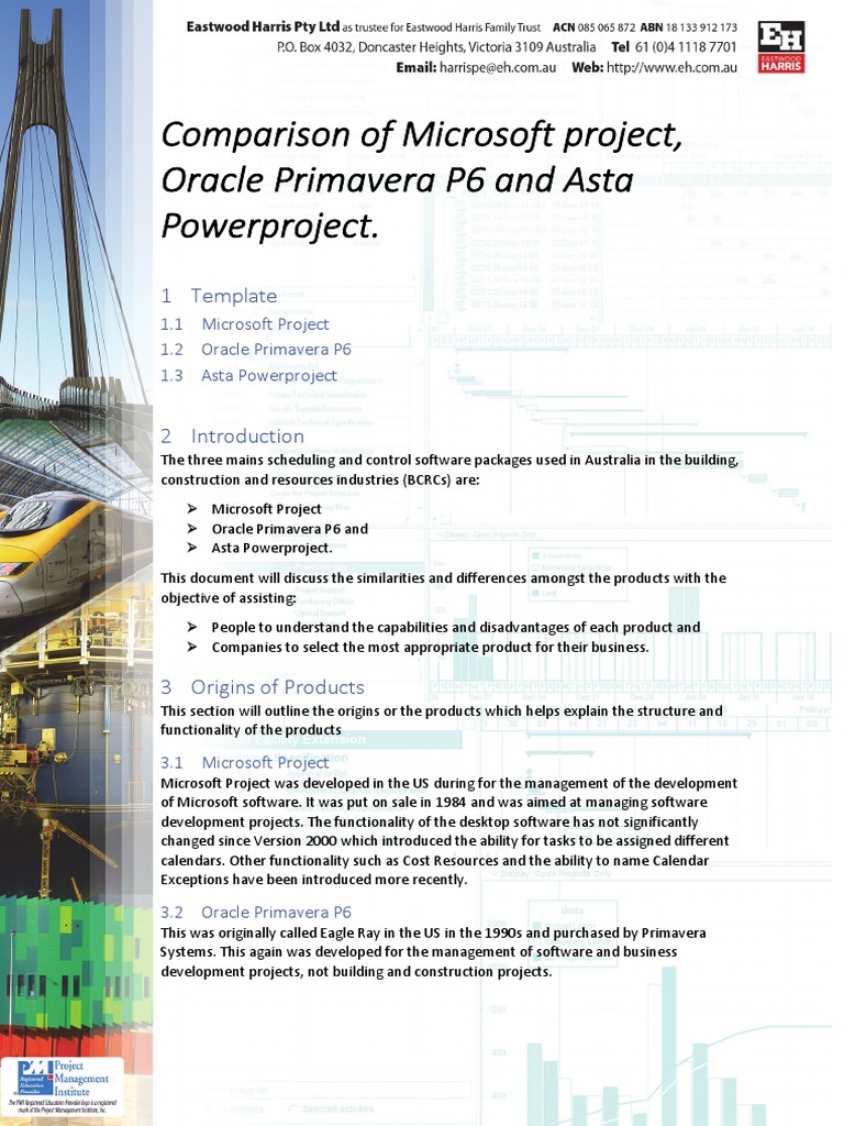 Comparison of P6 MSP and Asta Powerproject | PDF | Databases ...